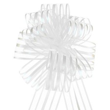 10pcs 6 Inch Large Pull Bows Gift Wrapping Bows Ribbon Organza White