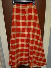 HANDMADE VINTAGE STYLE A LINE MAXI SKIRT WAIST MEASURES 25" Length 38"