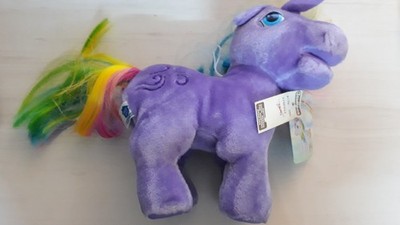 New My Little Pony Hasbro Softie Windy Purple Plush Rainbow Hair Unicorn 1984