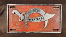 Vintage Mizpah Old Car Club Plaque Auto Motor Metal Plate Tag Sign Vintage Mizpah Old Car Club Plaque Auto Motor Metal Plate Tag Sign