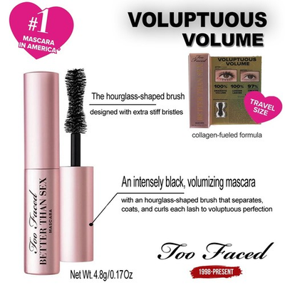 #ad Too Faced Better Than Sex Volumizing amp; Lengthening Mascara Black 4.8g 0.17oz $11.99