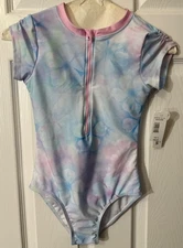 Wallflower Rainbow Leotards Girls and Rainbow One Piece Zop Bodysuit Size 10 NWT