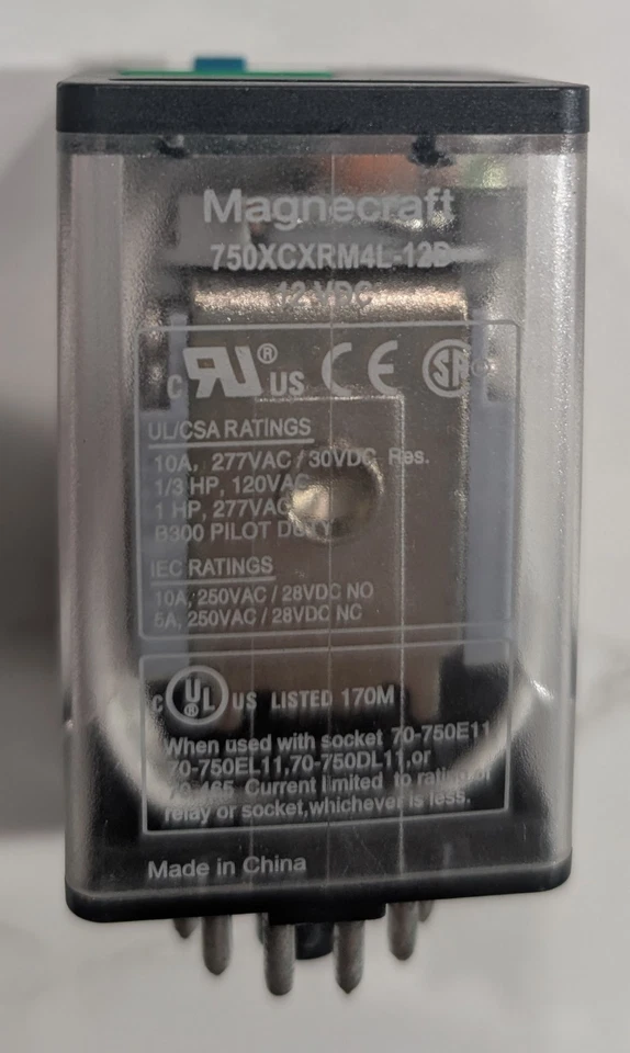 Schneider Electric 11 Pin Universal Relay 3PDT 110DC 10A 250VAC 750XCXRM4L-110D - Image 2 of 4