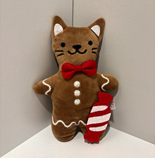 2026 Target Christmas Gingerbread Cat Fabric Figural Weighted Peppermint Decor