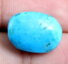 Zertifiziert Natürlich Blau Türkis 10.80 Karat Ovale Form Edelstein T9279 Tarif