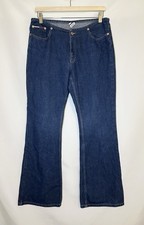 VTG Y2K 2001 Tommy Hilfiger Flare Blue Jeans Denim No Waistband Women's 11