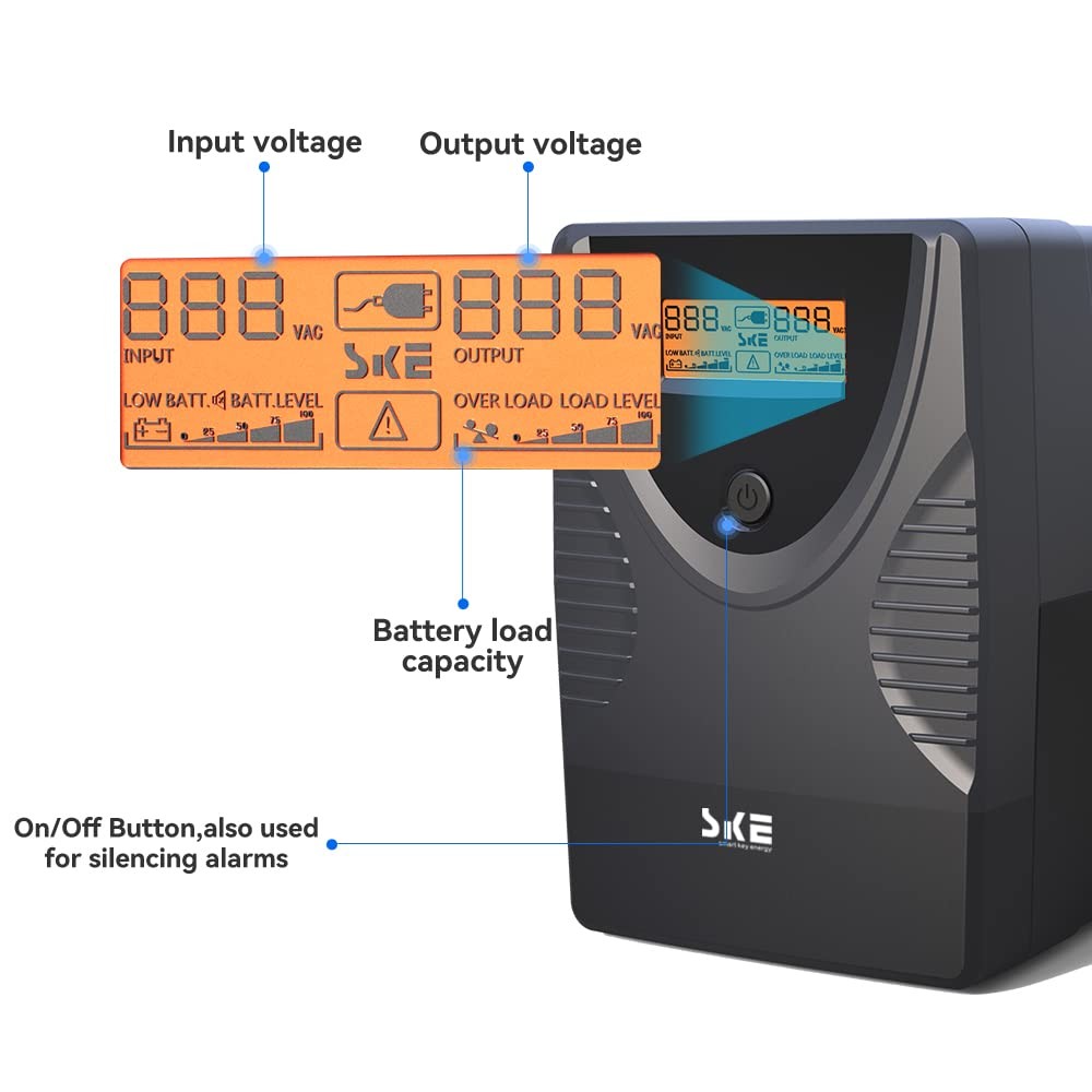 Ups Battery Backup and Surge Protector 425VA/240W,Computer Uninterruptible Po...