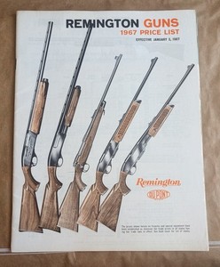 Vintage 1967 Remington Guns Price List 