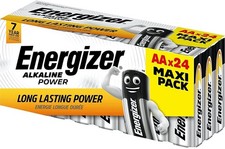 24x Energizer AA Alkaline Power Batteries Maxi Pack LR6 MX1500 MN Long Expiry UK 0.42 per battery