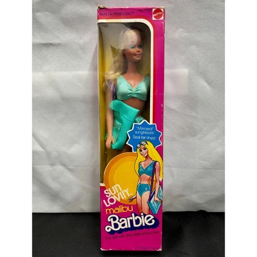 New 1978 Mattel Barbie Sun Lovin' Malibu Barbie, Sealed In Original Box