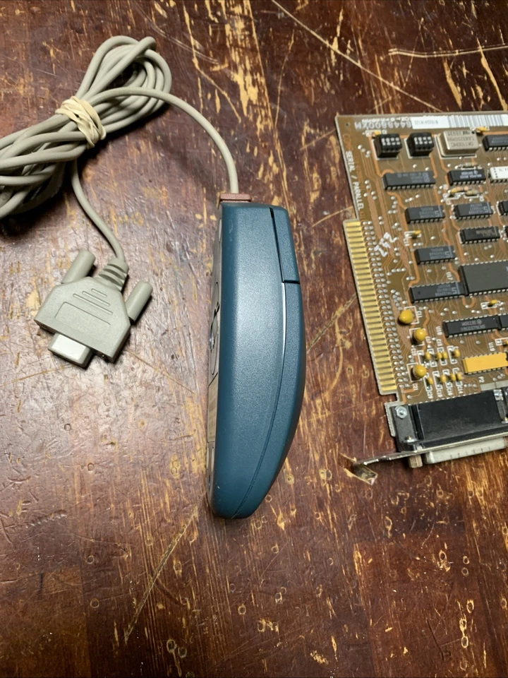 Vintage IBM 8-Bit ISA Serial Parallel Adapter Card & Microsoft Home Mouse Serial - Image 3 of 4