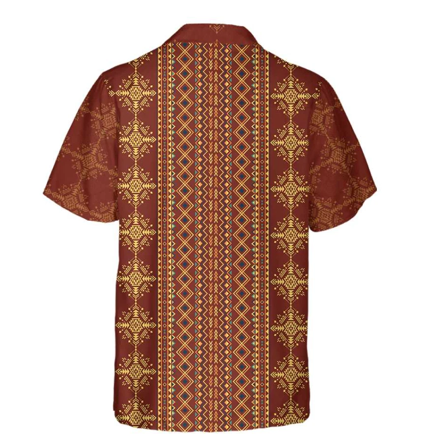 Aztec Geometric Vintage Pattern Native American Hawaiian Shirt