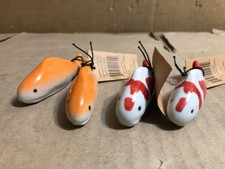 4Pcs Fish Decor Decorative Fish Ceramic Floating Fish Ceramic Fish Crafts