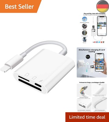 Kartenleser für Phone, Micro SD Karten Kamera Kartenlesegerät Adapter, Dual K...
