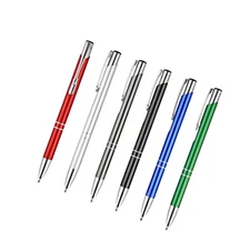 Full Metal Ballpoint Pen 1mm Black Ink Gel Pen Office Writing Stationery FashiPs