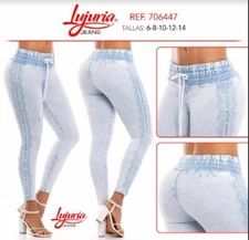 NYE JEANS COLOMBIANOS COLOMBIAN PUSH UP BLUE LEVANTA COLA BUTT LIFT JOGGER  7