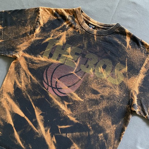 NBA UNK Miami Heat T Shirt Mens XL Black Bleach Acid Wash 2010s The 305 - Picture 3 of 10