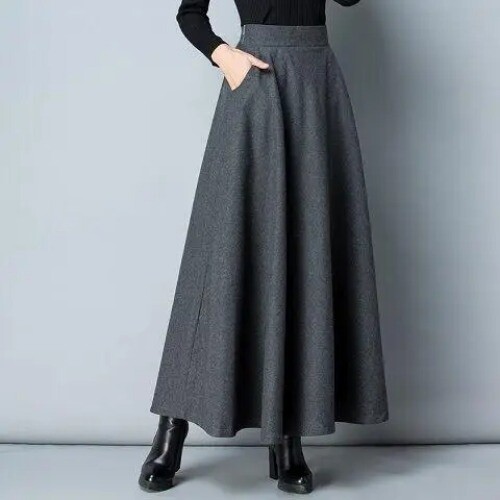 Long Skirt Women Fashion Ladies High Waist Festival Pleated A-line Skirts - Picture 8 of 19