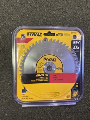 ^ DeWALT DWA7762 6 1/2 48T Metal Cutting Steel Saw Blade NEW