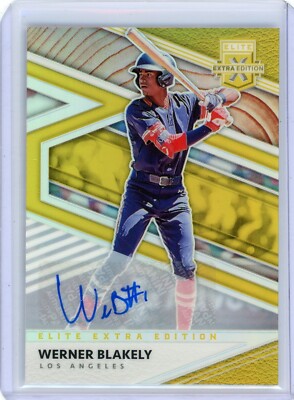 2020 Elite Extra Edition Werner Blakely LA Angels Gold Opti-Chrome Auto Card 118