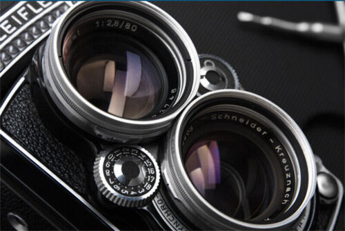 New Rolleiflex Rolleicord Bay I Bay II Bay III UV Lens Filter Silver Black Ring - Picture 9 of 16