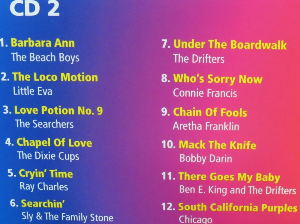 BEST OF 60'S ROCK N ROLL 5 CDS BOX NEW! Tom Jones, Beach Boys, Dion, 60 Tracks - Image 4 of 4