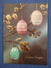 Antigua Postal Feliz Pascua Tarjeta de Pascua Huevos de Pascua Sauce Gatos