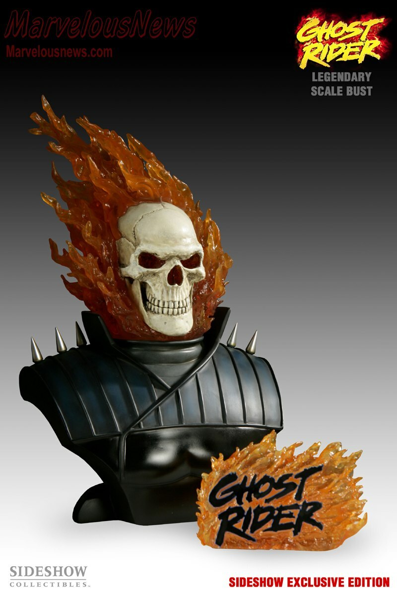 GHOST RIDER LEGENDARY SCALR BUST SIDESHOW EXCLUSIVE LIGHTS GHOST RIDER LEGENDARY SCALR BUST SIDESHOW EXCLUSIVE LIGHTS