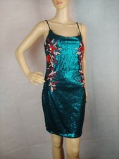 Guess Juju Sequined Floral-Print Dress MSRP $148 Size Medium NWT