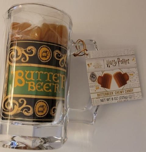 Harry Potter Butterbeer Candy and Glass Mug by Jelly Belly Heavy Glass Mug New - 第 2/8 張圖片