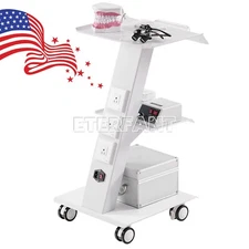 Dental Medical Tool Cart Trolley Mobile Instrument 3 Layers with Built-in Socket