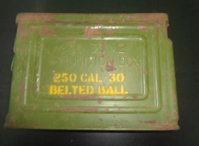 Caisse à munitions mitrailleuse calibre 30 US WW2 USA - Photo 1/4