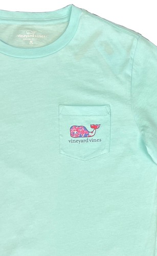 Vineyard Vines Youth's Blue Island Paradise T-Shirt Paisley Floral Whale (S01) - Picture 3 of 12