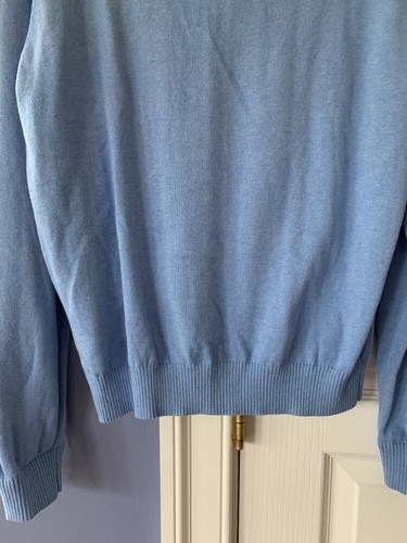 Boys Vineyard Vines 3/4 zip Sweater Light Blue Great Size L 16 - Picture 8 of 8