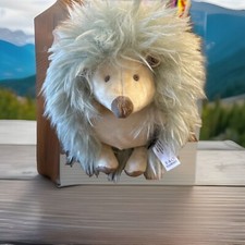 FAO Schwarz Cute Fluffy Plush Hedgehog 8" , Pale Blue