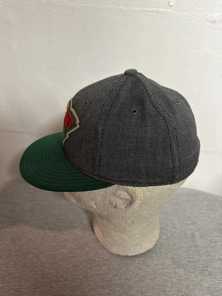 Gorra ajustada Minnesota Wild CCM S/M gris ala verde Fitmax '70 elástica usada Foto 2 de 4