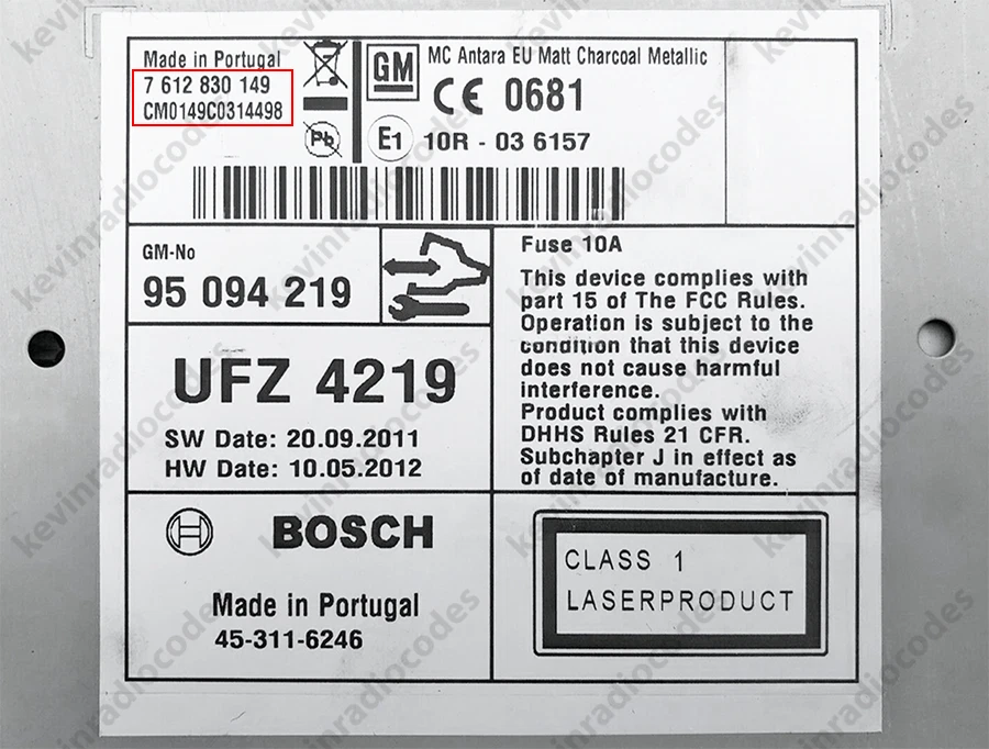 ✅OPEL RADIO CODICE DI SBLOCCO TOUCH & CONNECT ASTRA CORSA MERIVA ZAFIRA✅ - Immagine 3 di 3