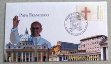 Envelope with new Stamp from Vatican City March 2013 first issue of Pope Francis