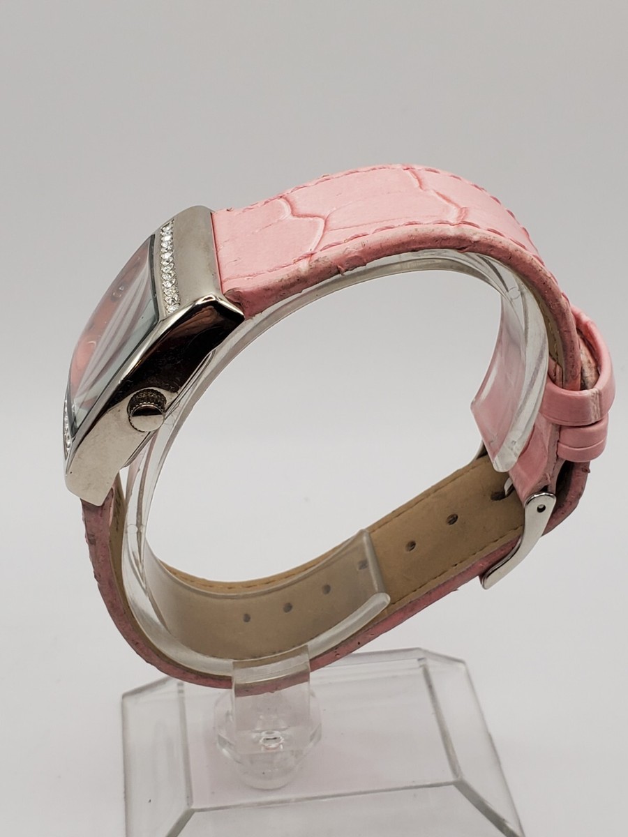 Mary Kay Ladies Fashion Gem Quartz Watch 28mm Square Silver