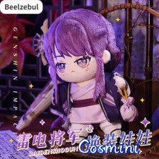 Presale Genshin Impact Raiden Shogun 20cm Plush Doll Dress up Toy Anime Plushie