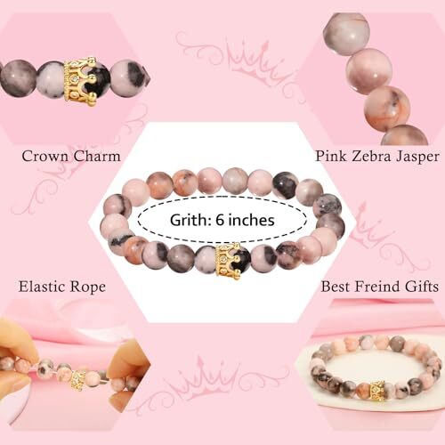 Best Friend Bracelet as Best Friend Christmas Gifts for Pink-Best Friend Gifts - 第 6/7 張圖片