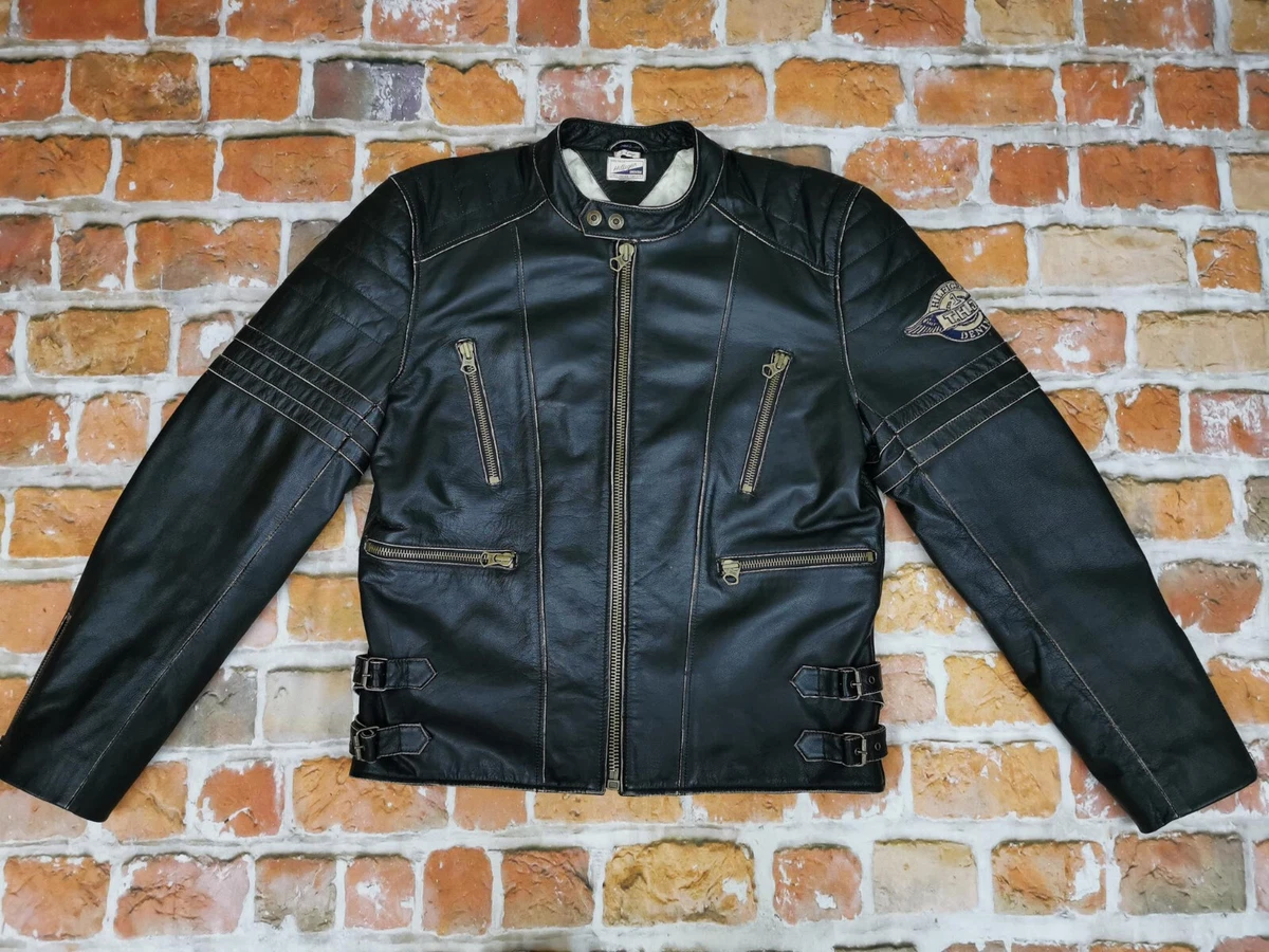 Tommy Hilfiger Thd Biker Leather Jacket Black Size: XL Mint | eBay