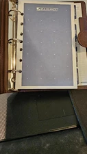 At-A-Glance Cambridge Planner Organizer ￼Brown Faux Leather 3- Rings Side Snap