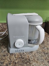 BEABA Babycook Solo 4 in 1 Baby Food Maker, Processor, Steam Cook Blender Gray