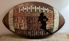 Open Road Brands Tin Football Wall Sign 15.5" x 9.5"