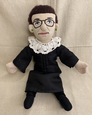 RUTH BADER GINSBURG RBG Little Thinker Big 12'' Plush Doll Supreme Court Judge