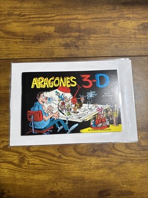 Aragones 3-D Softcover with 3-D Glasses Attached -1989 1st Print Trade Paperback