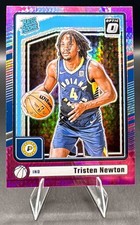 2024 Panini Donruss Optic Tristen Newton #285 Hyper Pink Prizm RC Rated Rookie