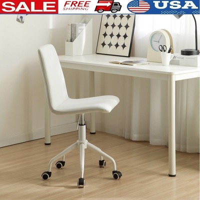 Linen Swivel Office Chair Adjustable Height Padded Rolling Wheels Indoor New