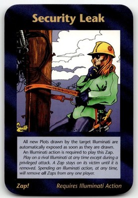 Security Leak Card INWO Illuminati New World Order Assassins Game 97/122